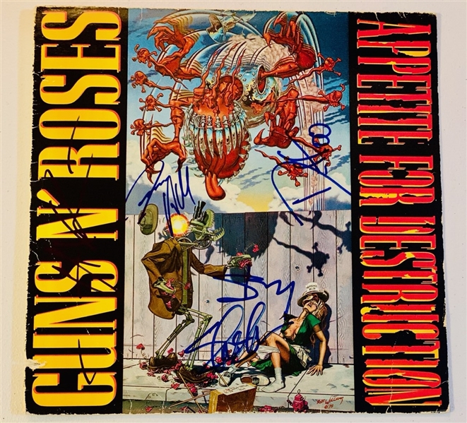 Ultra-Rare Fully Signed Guns N Roses Appetite for Destruction "Rape Scene" Alternate Cover (Beckett/BAS) (John Brennan Collection)