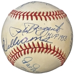 1944-1957 American League MVP's Multi-Signed & Inscribed OAL Baseball w/ Mantle, Williams, DiMaggio & Others! (JSA)