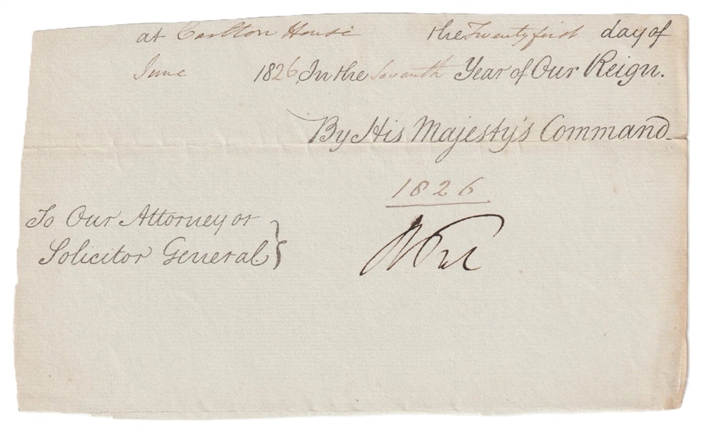 Prime Minister Robert Peel Signed 3" x 5.5" Document Segment (Third Party Guaranteed)