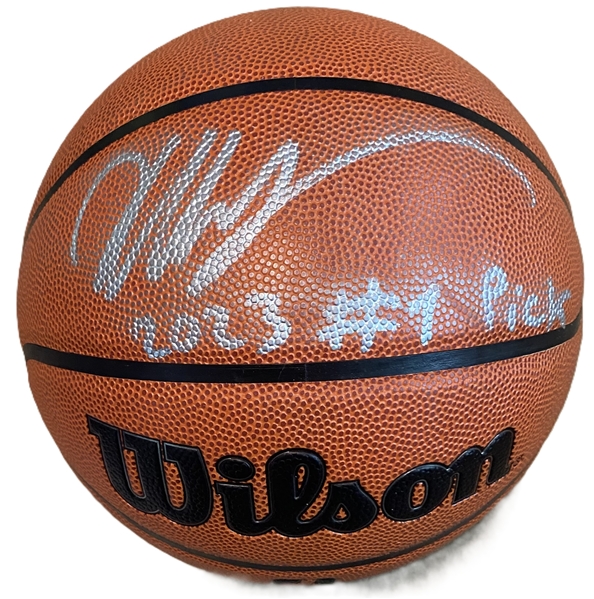 Victor Wembanyama Signed & "2023 #1 Pick" Basketball (Fanatics)