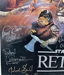 Star Wars: Return of the Jedi Cast Signed Original Style B One Sheet Poster with 25 Autographs! (Beckett/BAS LOA)(Provenance)