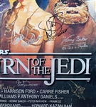 Star Wars: Return of the Jedi Cast Signed Original Style B One Sheet Poster with 25 Autographs! (Beckett/BAS LOA)(Provenance)