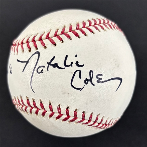 Natalie Cole Signed OML Baseball (JSA)