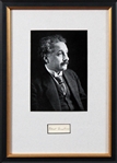 Albert Einstein Framed Display with Desirable Full Name Autograph Segment (Beckett/BAS LOA)