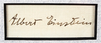 Albert Einstein Framed Display with Desirable Full Name Autograph Segment (Beckett/BAS LOA)