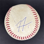 Dodgers Superstars: Freddie Freeman & Mookie Betts Dual Signed Game USED OML Baseball 9-21-2023 LAD vs SFG :: Ball Pitched to Both Hitters! (PSA & MLB)