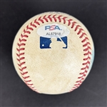 Dodgers Superstars: Freddie Freeman & Mookie Betts Dual Signed Game USED OML Baseball 9-21-2023 LAD vs SFG :: Ball Pitched to Both Hitters! (PSA & MLB)