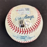 Aaron Judge 2024 Signed & Gane Used OML Baseball :: Used 5-8-2024 HOU vs NYY :: Pitched to Volpe & Soto :: Judge 3-for-5 3 RBI Game (MVP Season) (MLB & PSA/DNA)