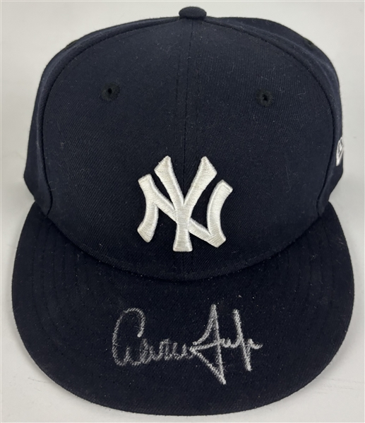 Aaron Judge Signed Yankees Pro Model Baseball Cap (PSA/DNA)