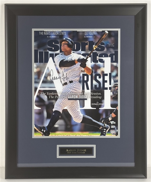 Aaron Judge Signed 16" x 20" Photo in Framed Display (MLB)(Fanatics)