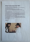 Michael Jackson Signed 1987 Dutch First Pressing of Bad – Vintage In-Person Autograph from 1988 with Full Provenance (Tracks & Epperson/REAL)