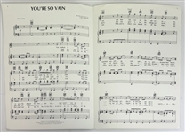 Carly Simon Signed “You’re So Vain” Lyrics Sheet (JSA)