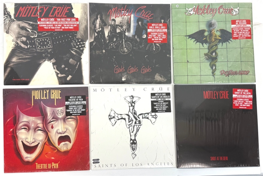 Lot of Six Unopened Mötley Crüe Albums – Factory Sealed !
