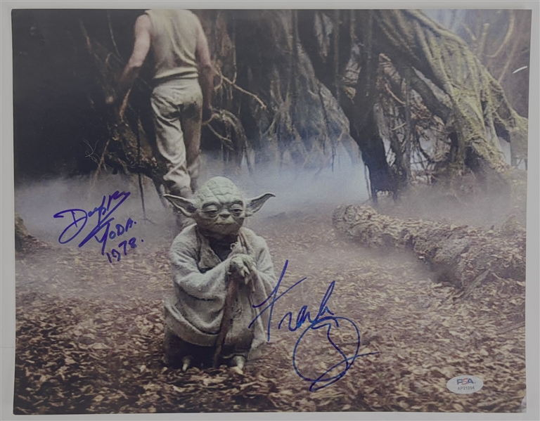 Star Wars: Frank Oz & Deep Roy Signed 11" x 14" ESB Photo (PSA/DNA)