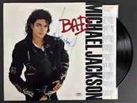 Michael Jackson Signed "Bad" Album Cover w/ Vinyl (PSA/DNA LOA)