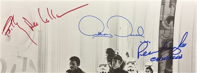 Star Wars: Empire Strikes Back Cast Signed 8 x 10 Photo w/ Fisher, Williams, Daniels, Mayhew, & Bulloch (Beckett/BAS LOA)