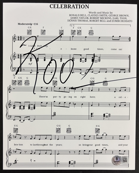 Kool Signed 8" x 10" "Celebration" Lyric Page