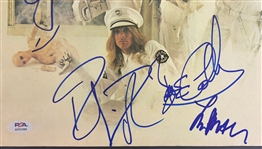 Cheap Trick Group Signed Dream Police Album Cover (4 Sigs)(PSA/DNA)