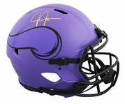 Justin Jefferson Signed Vikings Rave Speed Full Size PROLINE Game Model Helmet (Beckett/BAS Witnessed)