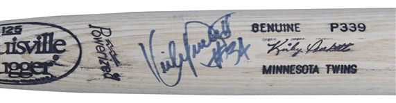 Kirby Puckett Signed Louisville Slugger Personal Game Model Baseball Bat (JSA LOA)