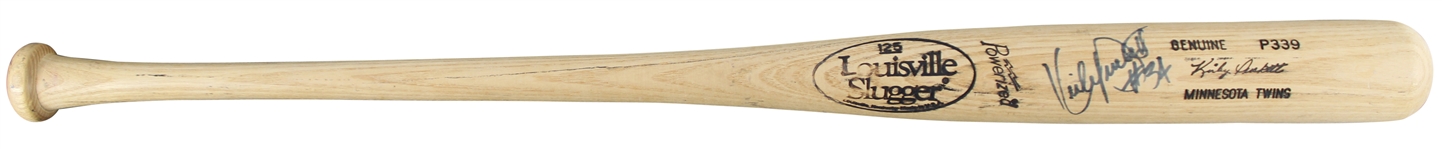 Kirby Puckett Signed Louisville Slugger Personal Game Model Baseball Bat (JSA LOA)
