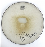Queen: Roger Taylor's Personal Stage Played & Signed Remo Drumhead Used During Legendary 1992 Freddie Mercury Tribute Concert at Wembley Stadium in London (Tracks UK & Beckett/BAS)