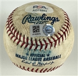Walker Buehler Game Used & Signed OML Baseball :: Pitched by Buehler 6-21-2019 in Game LAD vs. COL :: Buehler 16K & 1st Complete Game! (MLB Authentication & PSA/DNA)