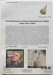 David Bowie and the Spiders from Mars UBER Rare Fully Signed x5 “Hunky Dory” Album, Newcastle (UK) 1972 (Beckett/BAS, Tracks Ltd., PSA/DNA & REAL LOAs) 