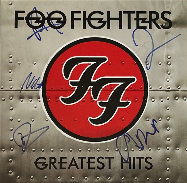 Foo Fighters Band-Signed Greatest Hits Record Album (5 Sigs)(Third Party Guaranteed)