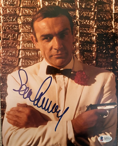 007: Sean Connery Rare In-Person Signed 8" x 10" Color Photo as "James Bond" (Beckett/BAS LOA)