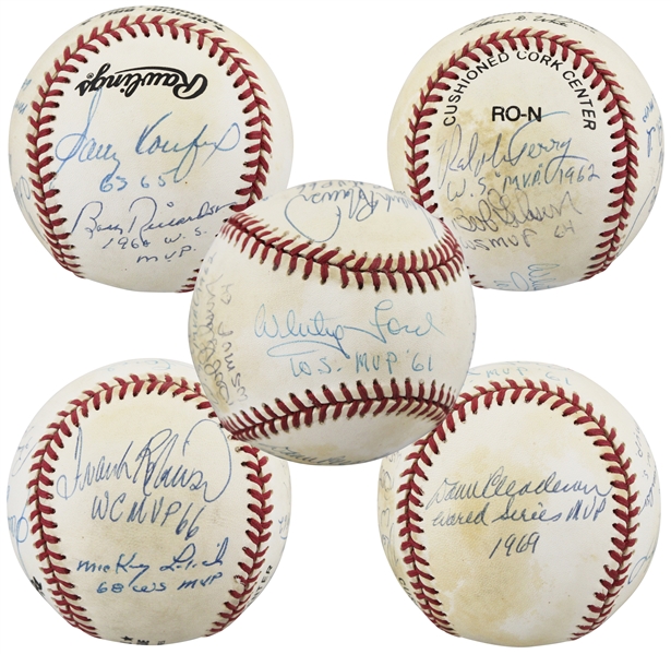 World Series MVPs Multi Signed ONL Baseball with Koufax, Ford, Robinson, etc. (JSA LOA)