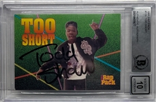 Too Short ULTRA Rare Signed 1991 Rap Packs Rookie Card with RARE "Todd Shaw" Legal Name Autograph! (Beckett/BAS GEM MINT 10 Auto)