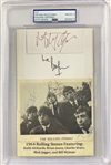 The Rolling Stones Group Signed Page w/ NM-MT 8 Autos! (5 Sigs)(PSA/DNA)