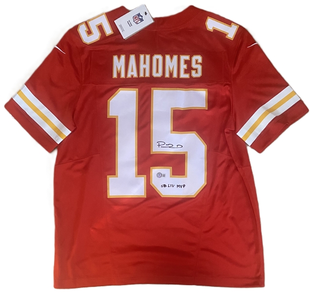 Patrick Mahomes Signed & "SB LIV MVP" Inscribed On-Field Nike Chiefs Jersey (Beckett/BAS)