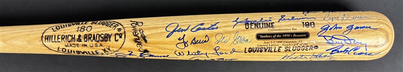 Limited Edition Louisville Slugger Signed by 21 New York Yankees Legends (JSA)