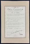 Benito Mussolini & King Vittorio Emmanuelle III Signed 1926 Appointment Document (Third Party Guaranteed)