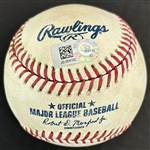 Shohei Ohtani Game Used & Signed OML Baseball :: Used 8-7-2018 w/ Full Game Ticket - Ohtani ROOKIE YEAR - 12th Career HR & 3 RBI Game!(MLB Holo & PSA/DNA)