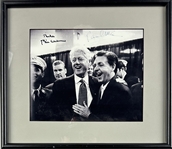 Paul McCartney & President Bill Clinton Unique Dual Signed 8" x 10" B&W Photo (JSA LOA)