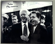 Paul McCartney & President Bill Clinton Unique Dual Signed 8 x 10 B&W Photo (JSA LOA)