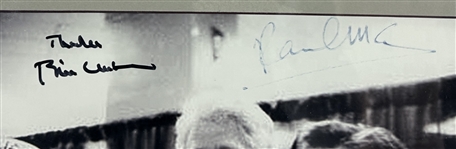 Paul McCartney & President Bill Clinton Unique Dual Signed 8 x 10 B&W Photo (JSA LOA)