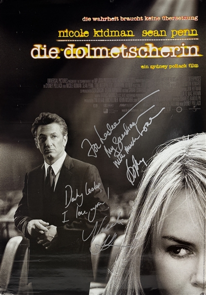 The Interpreter Signed German Movie Poster with Nicole Kidman & Sean Penn (Beckett/BAS)
