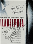 Philadelphia: Tom Hanks & Denzel Washington Impressive Dual Signed 27 x 40 Full Size Movie Poster (Beckett/BAS LOA)