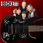 Metallica ULTRA RARE Group Signed ESP LTD Kirk Hammett Signature 3/4 Scale Travel Guitar with Video Proof! (Beckett/BAS & Metalligraphs LOAs)