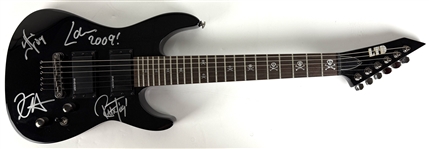 Metallica ULTRA RARE Group Signed ESP LTD Kirk Hammett Signature 3/4 Scale Travel Guitar with Video Proof! (Beckett/BAS & Metalligraphs LOAs)