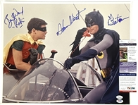 Batman: Adam West & Burt Ward Dual Signed 16" x 20" Color Photo with Character Names! (JSA & PSA/DNA)