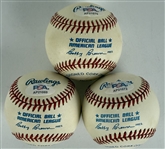 Ted Williams Lot of Three (3) Single Signed OAL Baseballs (PSA/DNA LOAs)