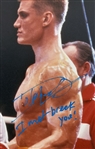 Sylvester Stallone & Dolph Lundgren Signed Rocky IV 16x20 with Rocky and I Must Break You Inscriptions (JSA LOA & ASI COA)