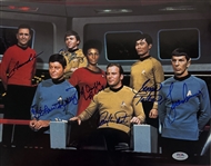 Star Trek Original Cast Signed 11" x 14" Color Photo w/ Nimoy, Shatner & Others! (PSA/DNA LOA)