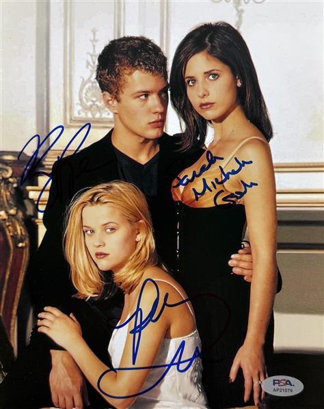Cruel Intentions Cast Signed 8" x 10" Color Photo with Phillippe, Witherspoon & Gellar (PSA/DNA)