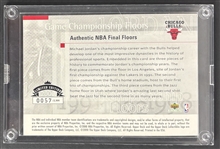 Michael Jordan Signed Limited Edition 2000-01 Upper Deck Collectibles Game Championship Floors Relic Card (#61/230)(UDA COA)